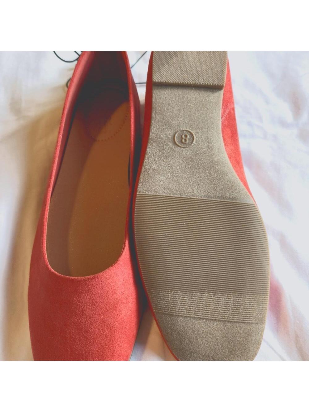 Thread Red Textile Upper Comfortable Flats - Picture 4 of 4